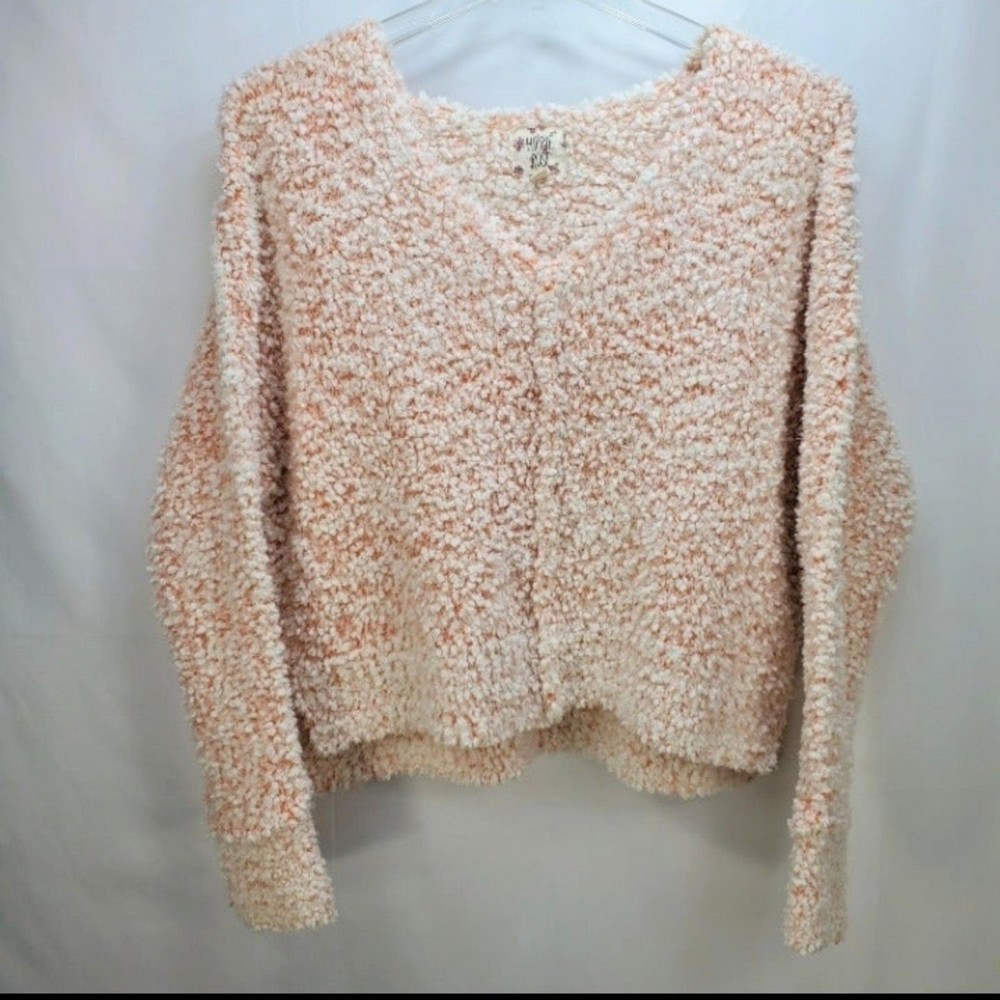 Hippie Rose Cozy Popcorn Sweater L